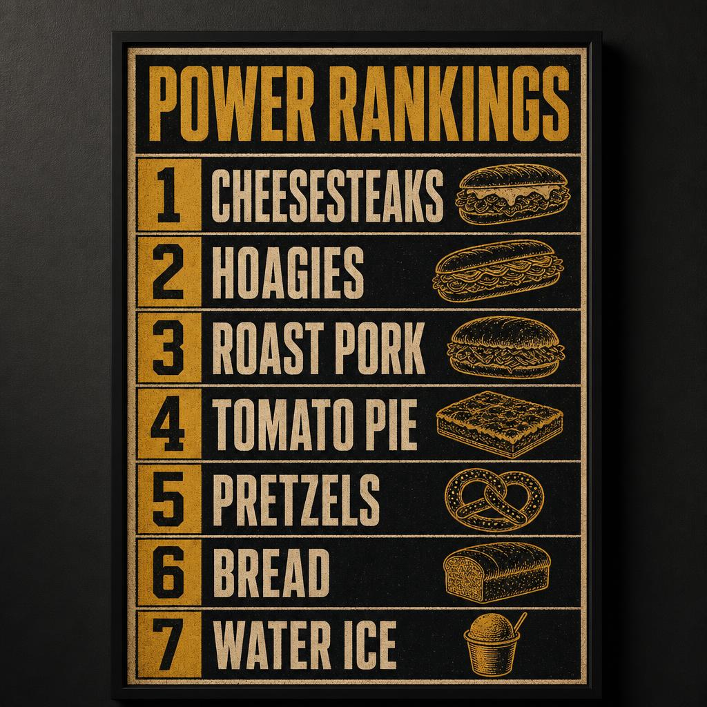 Philly Food Power Rankings Poster